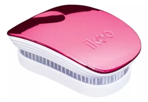 Расческа для волос в металлическом корпусе Pocket White Metallic (мини-версия): Cherry