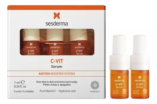 Реактивирующая сыворотка для лица с экстрактом грейпфрута и лимона C-VIT Serum 5*7мл