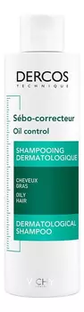 Регулирующий шампунь для жирных волос Dercos Oil Control 200мл