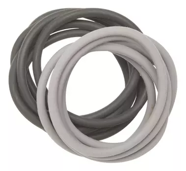 Резинки для волос силиконовые 12шт: Черно-серый