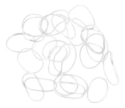 Резинки для волос силиконовые Mini 100шт: Белые