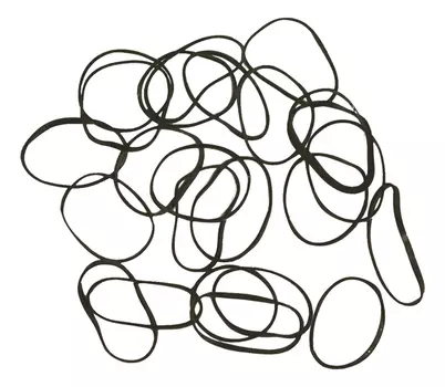 Резинки для волос силиконовые Mini 100шт: Черные