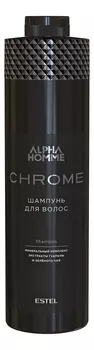 Шампунь для волос с экстрактом гуараны и зеленого чая Alpha Homme Chrome: Шампунь 1000мл