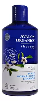 Шампунь нормализующий с маслом чайного дерева и мяты Therapy Tea Tree Mint Scalp Normalizing Shampoo 414мл