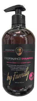 Шампунь восстановление и защита цвета волос Reconstruction &amp; Color Balance Shampoo By Family 475мл