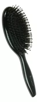 Щетка массажная для волос деревянная Black BRWT62