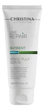 Скраб для лица с частицами коры цитрусовых Line Repair Nutrient Wood Pulp Scrub 75мл