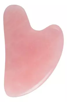 Скребок гуаша для лица из натурального розового кварца Massager Guasha Rose Quartz