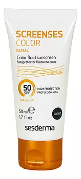 Солнцезащитное тональное средство Screenses Fluido con Color SPF50 50мл: Light