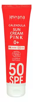 Солнцезащитный крем для лица и тела с гидролатом календулы Calendula Sun Cream Pink 0+ 100мл: Крем SPF50+
