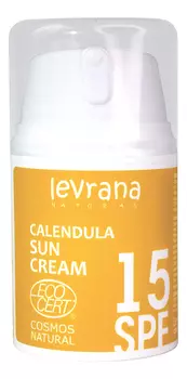 Солнцезащитный крем для лица матирующий с гидролатом календулы Calendula Sun Cream 50мл: Крем SPF15