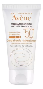 Солнцезащитный крем для лица с минералами Peaux Intolerantes Very High Protection Mineral Cream SPF50+: Крем 50мл