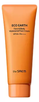 Солнцезащитный крем водостойкий Eco Earth Face &amp; Body Waterproof Sun Cream SPF50+ PA++++ 100г
