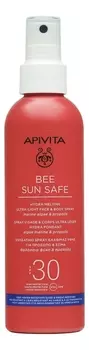 Солнцезащитный ультралегкий спрей для лица и тела Bee Sun Safe Hydra Melting Ultra-Light Face &amp; Body Spray SPF30 200мл