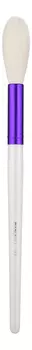 Средняя вытянутая факельная многофункциональная кисть для пудры, скульптурирования, бронзера, хайлайтера и румян К73
