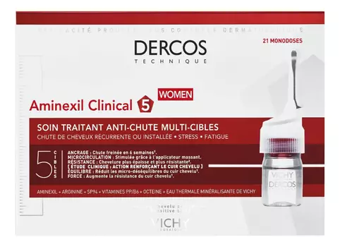 Средство против выпадения волос для женщин Dercos Aminexil Intensive 5 Femme 21шт