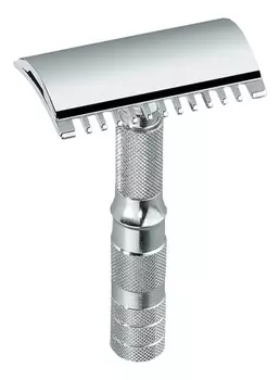 Станок Т-образный Merkur (безопасная бритва с открытым гребнем + чехол) хром