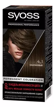 Стойкая крем-краска для волос Color Salon Plex 115мл: 4-1 Каштановый