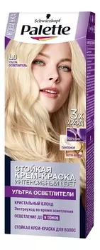 Стойкая крем-краска с маской против желтизны волос Ультра осветлители 110мл: LO Ультра осветление