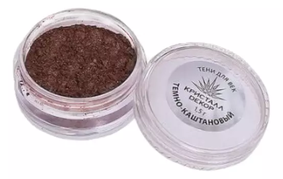 Тени для век Кристалл Dекор 1,5г: Темно-каштановый