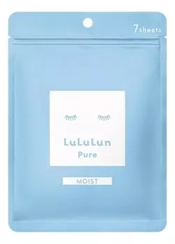 Тканевая маска для глубокого увлажнения обезвоженной кожи лица Face Mask Pure Blue Moist: Маска 7шт