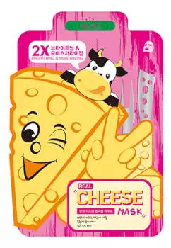 Тканевая маска для лица осветляющая MJ Care Real Cheese Brightening &amp; Moisturizing Mask 25г