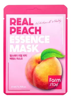 Тканевая маска для лица с экстрактом персика Real Peach Essence Mask 23мл: Маска 3шт