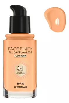 Тональная основа Facefinity All Day Flawless 3 in 1 30мл: 70 Warm Sand