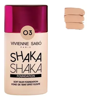 Тональный крем для лица с натуральным блюр эффектом Fond De Teint Effet Floute Shaka Shaka 25мл: 03 Золотисто-бежевый