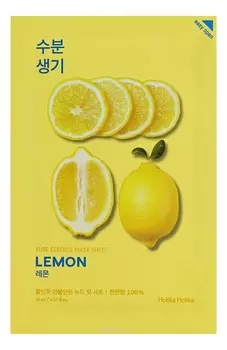 Тонизирующая тканевая маска для лица с экстрактом лимона Pure Essence Mask Sheet Lemon 20мл: Маска 1шт