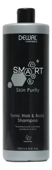 Тонизирующий шампунь для волос и тела с ментолом Cosmetics Smart Care Skin Purity Tonic Shampoo Hair &amp; Body: Шампунь 1000мл
