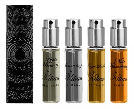 Travel With Kilian Set: парфюмерная вода 4*7,5мл (Royal Leather + Noir Aphrodisiaque + Lemon in zest + Apple Brandy)