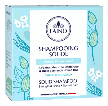 Твердый шампунь для волос Shampooing Solide 60г (красный рис, миндальное масло)