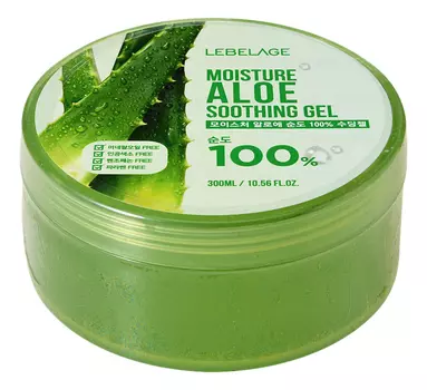 Успокаивающий гель с экстрактом алоэ вера Moisture Aloe 100% Soothing Gel 300мл: Гель 300мл