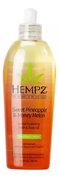 Увлажняющее масло для тела и ванны Sweet Pineapple &amp; Honey Melon Herbal Hydrating Bath &amp; Body Oil 200мл