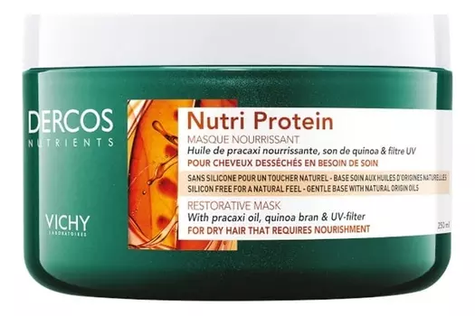 Восстанавливающая маска с протеином Dercos Nutrients Nutri Protein Mask 250мл