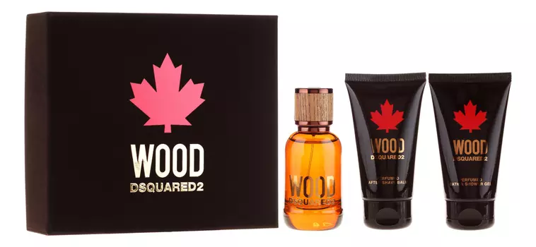 Wood Pour Homme: набор (т/вода 50мл + гель д/душа 50мл + бальзам п/бритья 50мл)