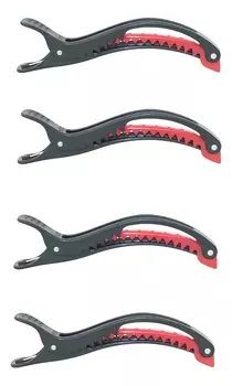 Зажим для волос Penguin Clip 4шт: Black-Red