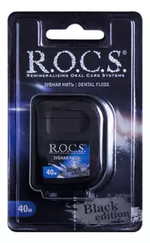 Зубная нить Black Edition 40м