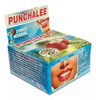 Зубная паста с экстрактом кокоса Coconut Herbal Toothpaste: Зубная паста 25г