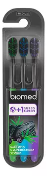 Зубная щетка Biomed Black Medium 3шт