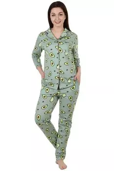 Жен. пижама "Авокадо" Зеленый р. 44