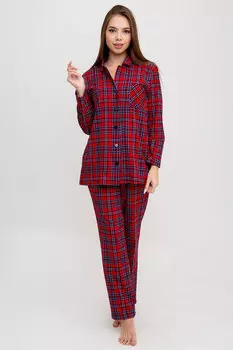 Жен. пижама с брюками арт. 23-0099 Красный р. 46