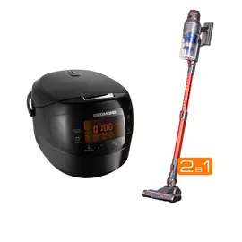 Комплект Пылесос вертикальный беспроводной REDMOND RV-UR361 + Мультиварка REDMOND RMC-M96