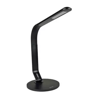 TLD-555 Black/LED/500Lm/5500K/Dimmer/USB Светильник настольный, 8W. Сенсорный выключатель. Черный. ТМ Uniel, шк 4690485101826