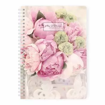 Блокнот в точку "Пионы" Creative А5