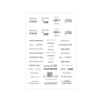 Прозрачный стикер Aesthetic "Find your calm"