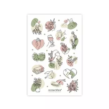 Прозрачный стикер Aesthetic "Силуэты"