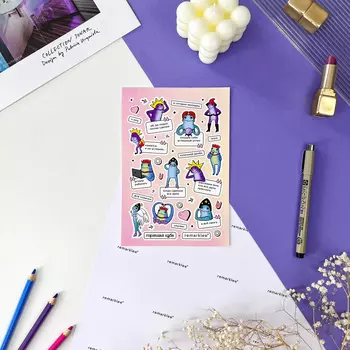 Стикер "Царевны-лягушки" Горящая изба & Remarklee