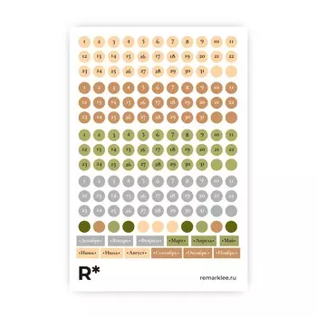 Стикер "Даты натуральные"